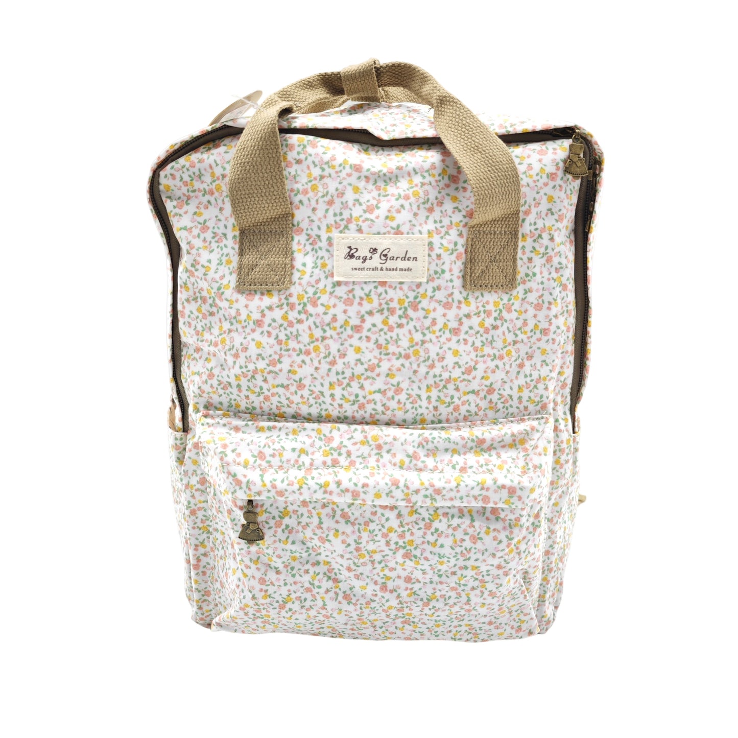 Mochila doble asa Impermeable con flores para mamás y uso diario