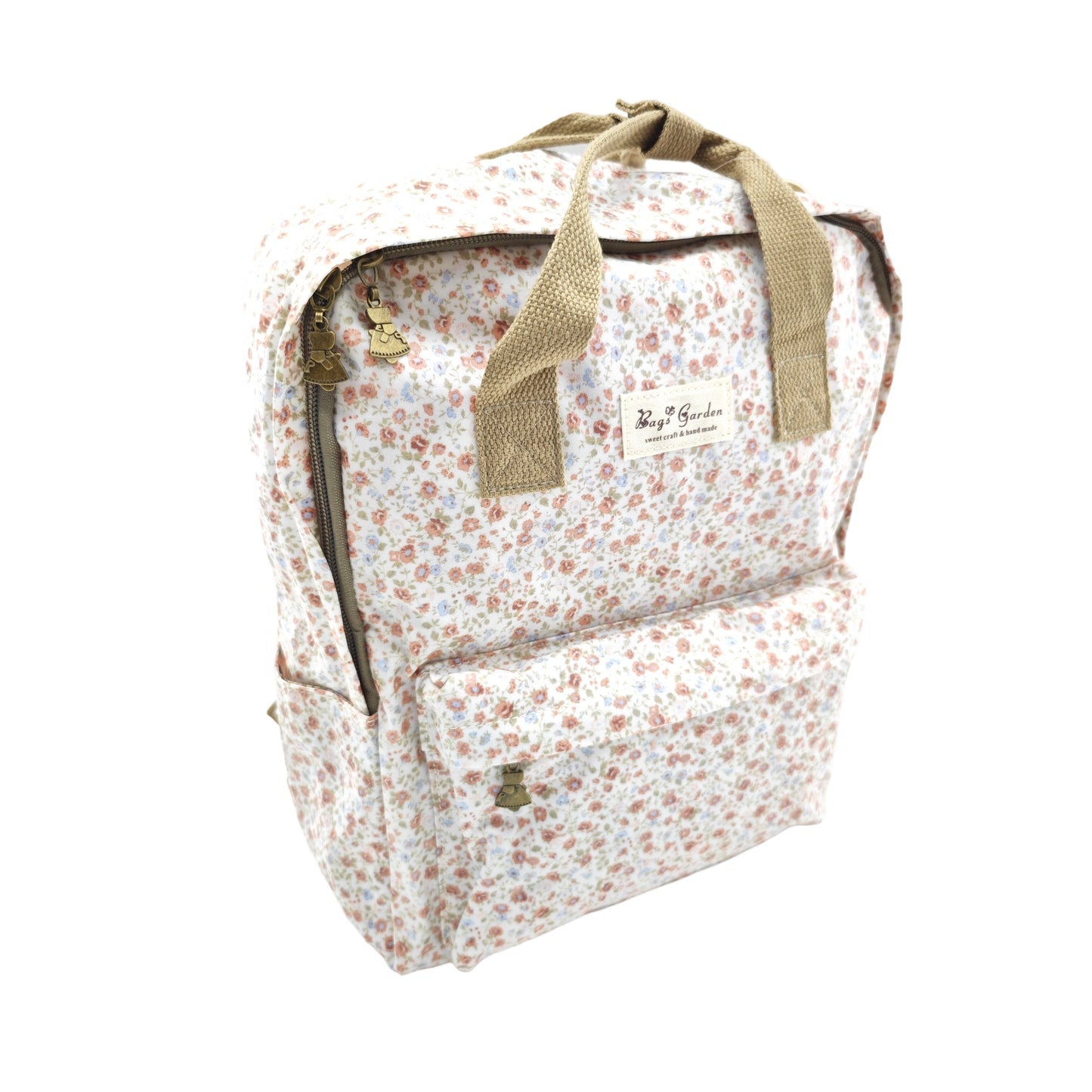 Mochila doble asa Impermeable con flores para mamás y uso diario