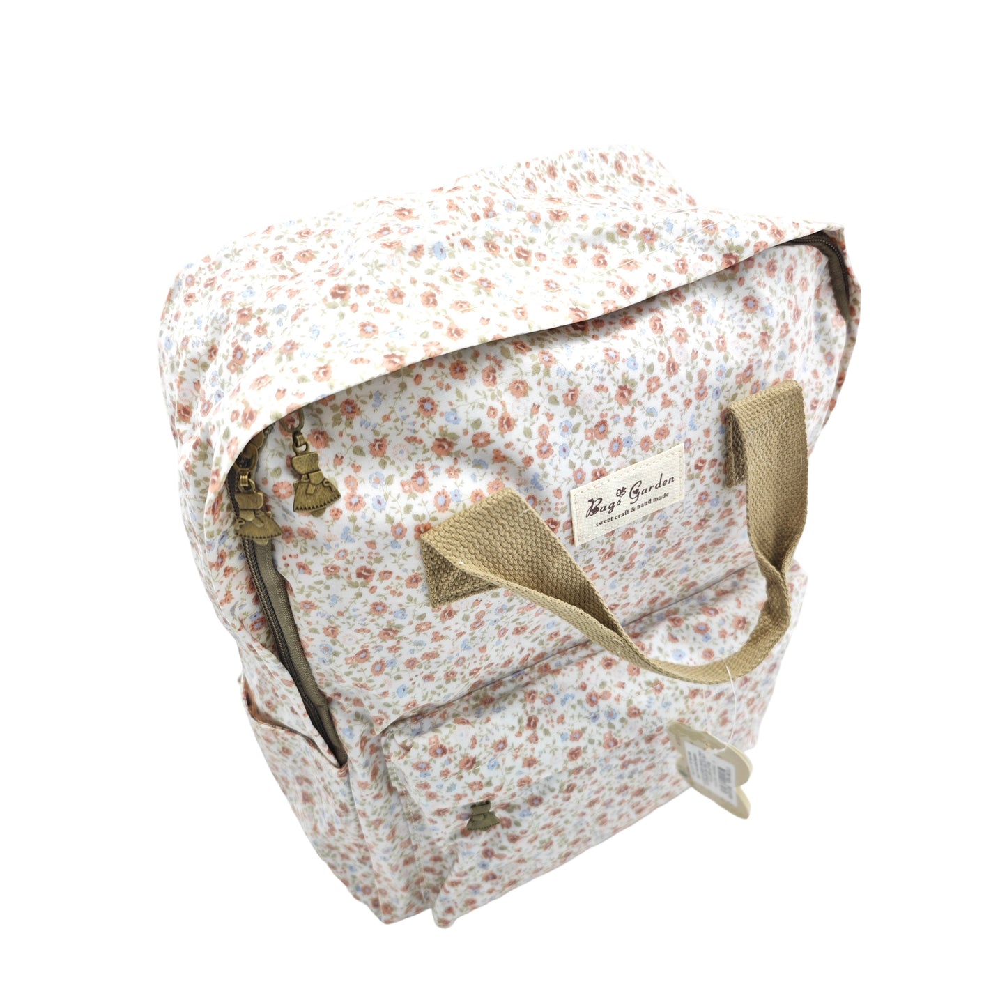 Mochila doble asa Impermeable con flores para mamás y uso diario