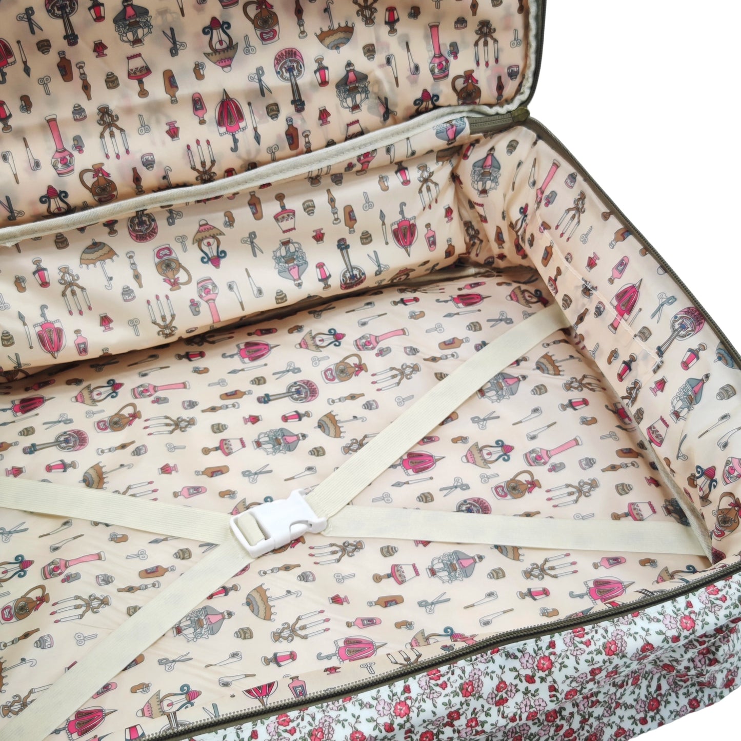 Bolso Maternal Impermeable Grande con Flores