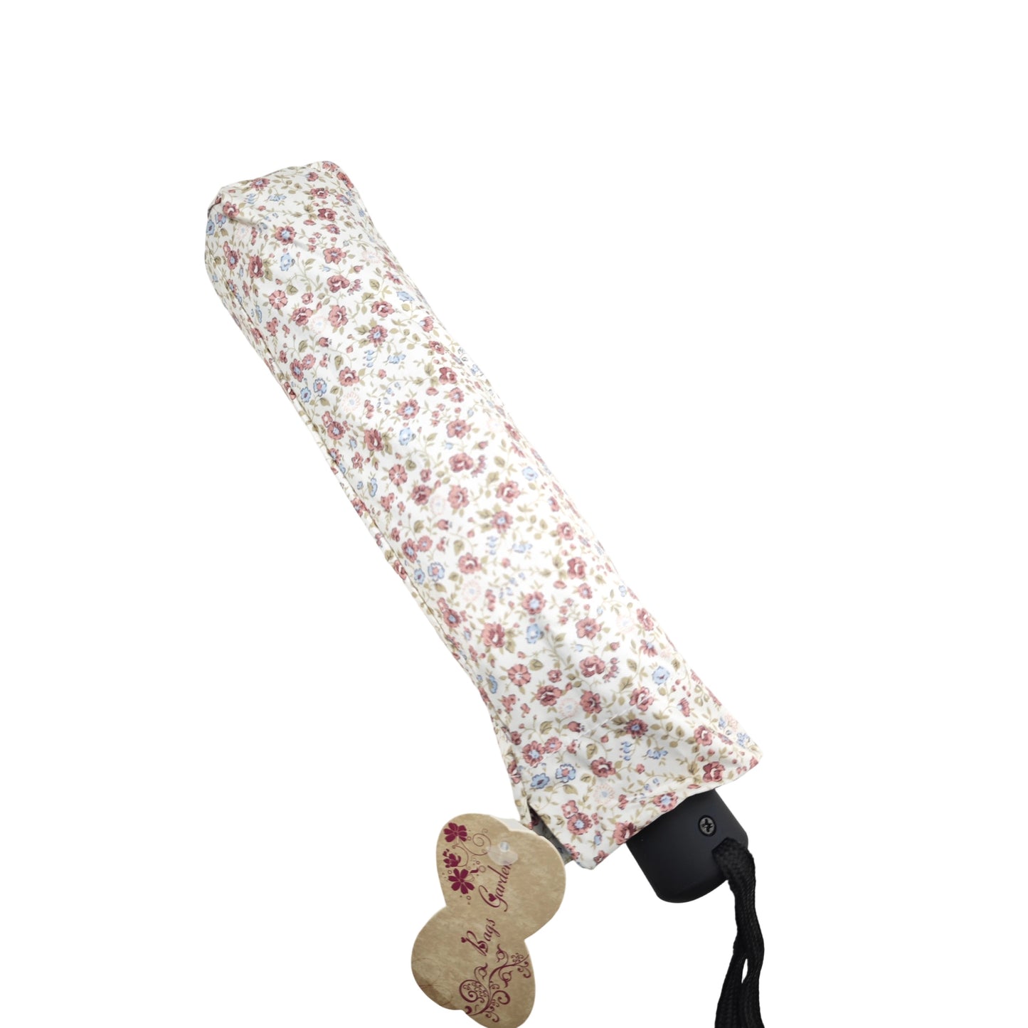 Paraguas Plegable Automático Floral – Protección Solar e Impermeable|Burdeos floral