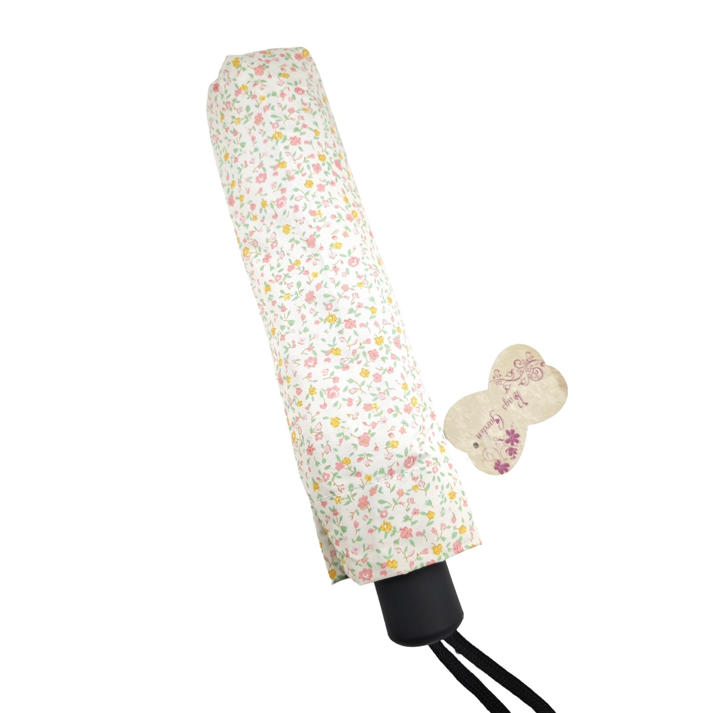 Paraguas Plegable Automático Floral – Protección Solar e Impermeable|Rosa coral floral