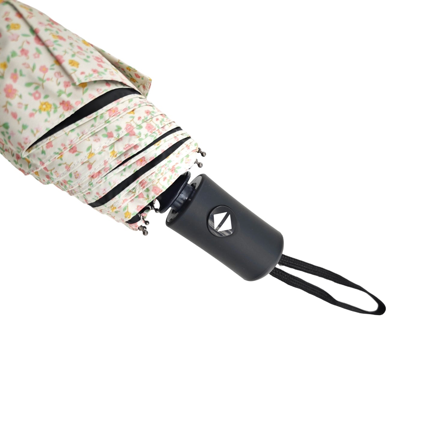 Paraguas Plegable Automático Floral – Protección Solar e Impermeable|Rosa coral floral