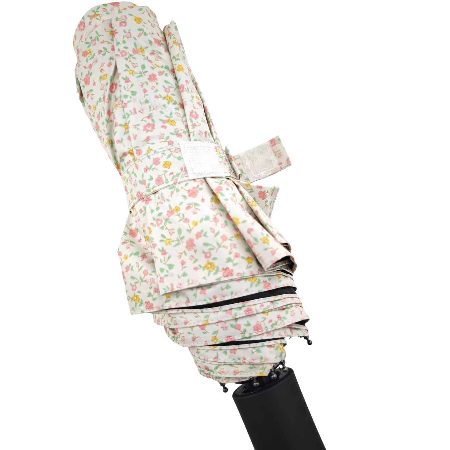 Paraguas Plegable Automático Floral – Protección Solar e Impermeable|Rosa coral floral