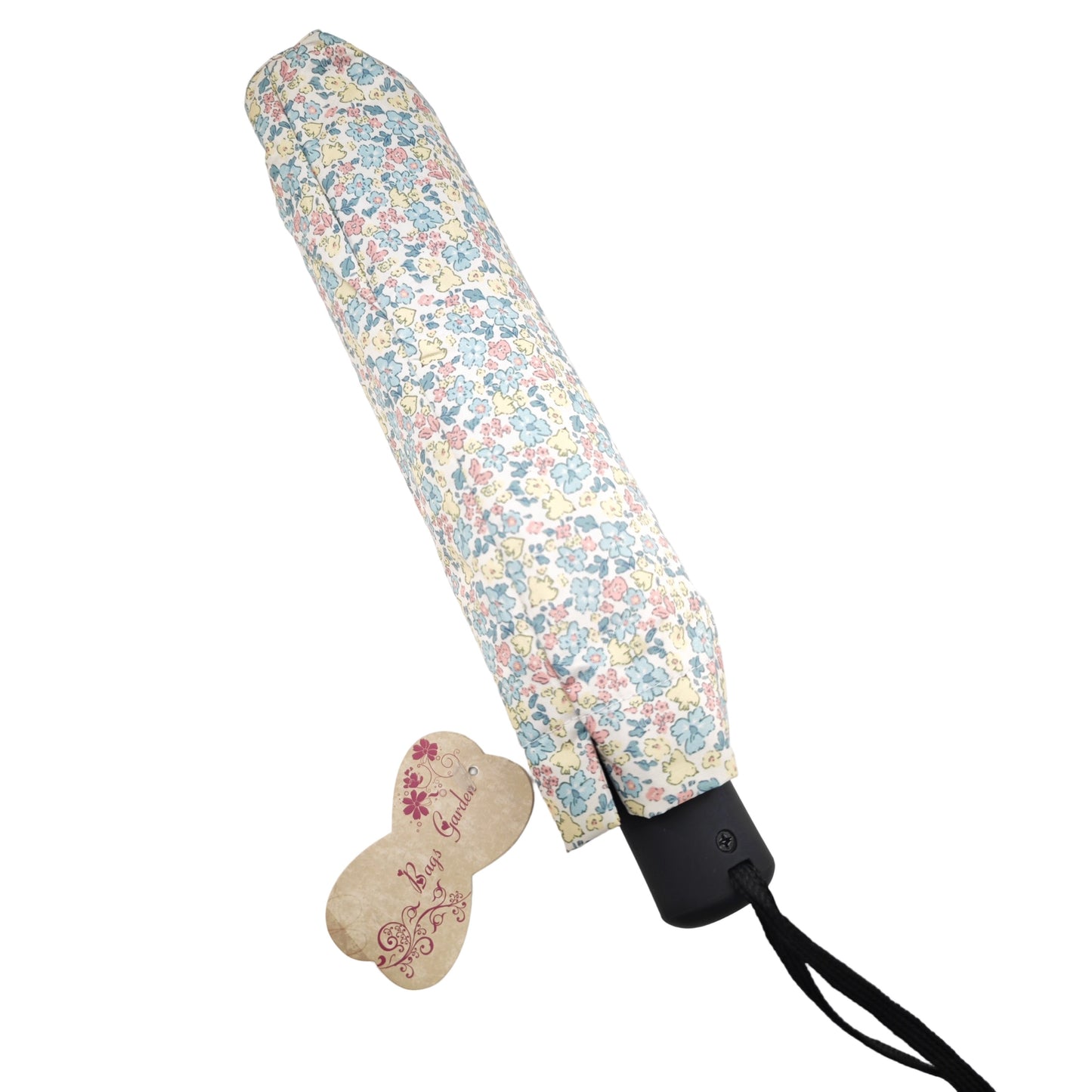Paraguas Plegable Automático Floral – Protección Solar e Impermeable|Azul amarillo floral