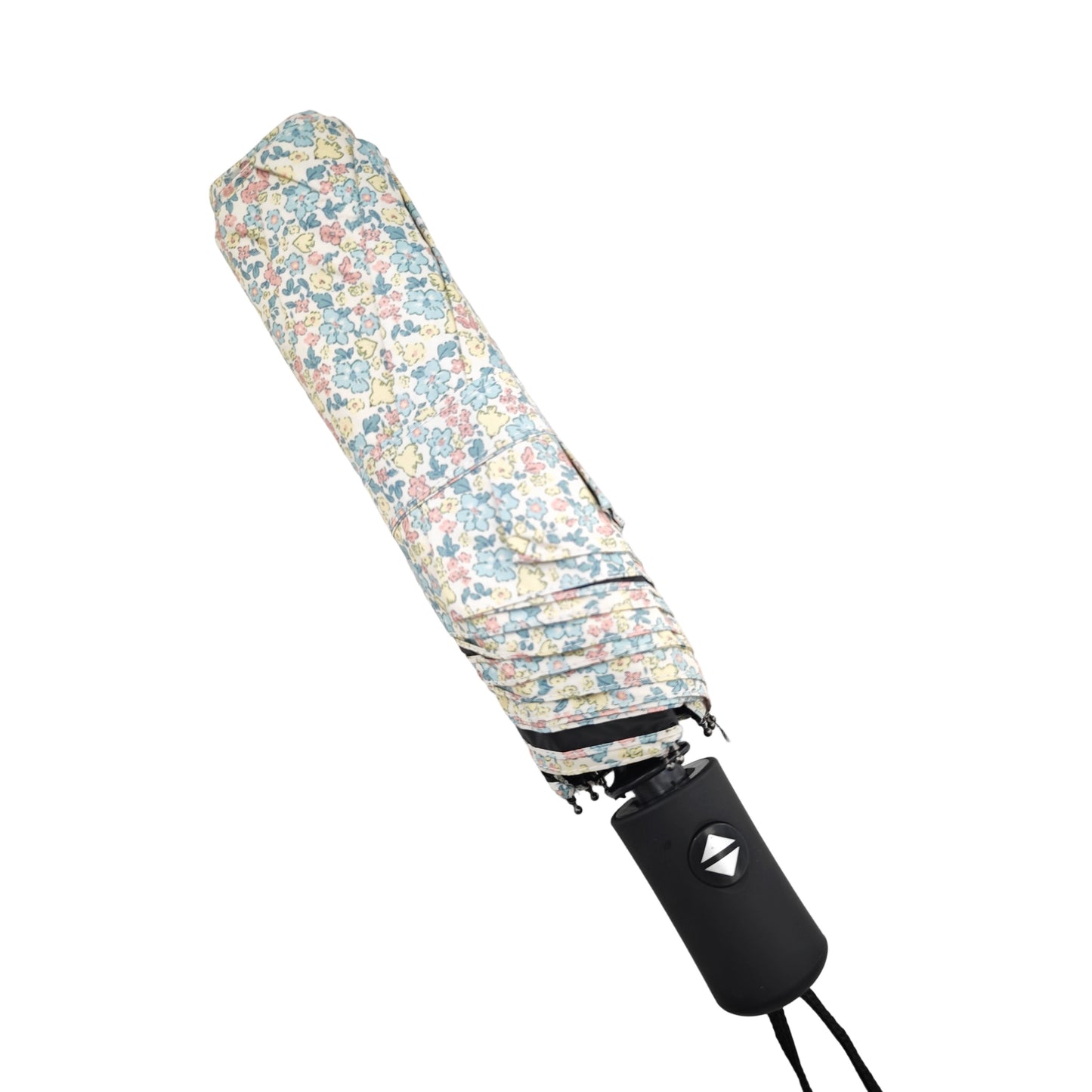 Paraguas Plegable Automático Floral – Protección Solar e Impermeable|Azul amarillo floral