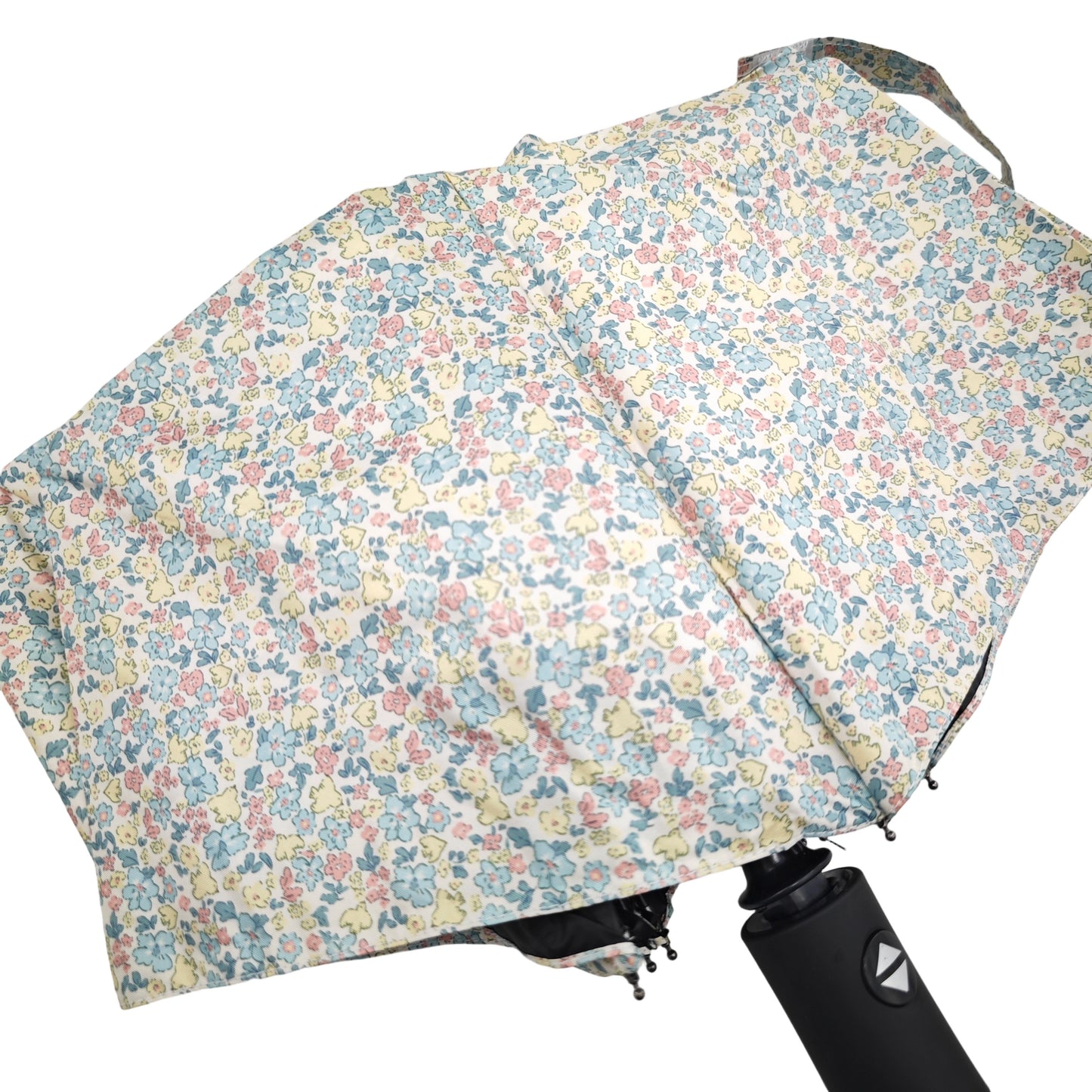 Paraguas Plegable Automático Floral – Protección Solar e Impermeable|Azul amarillo floral