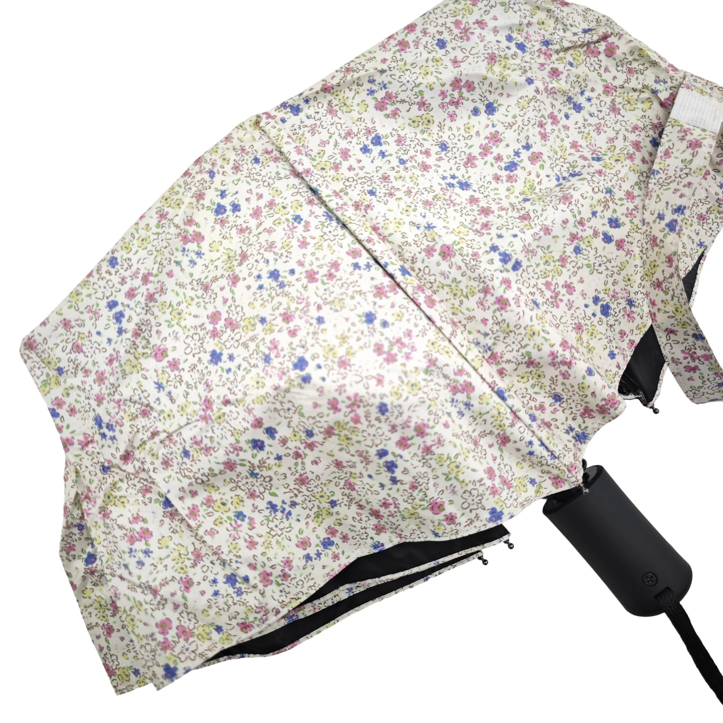 Paraguas Plegable Automático Floral – Protección Solar e Impermeable | Morado azul floral
