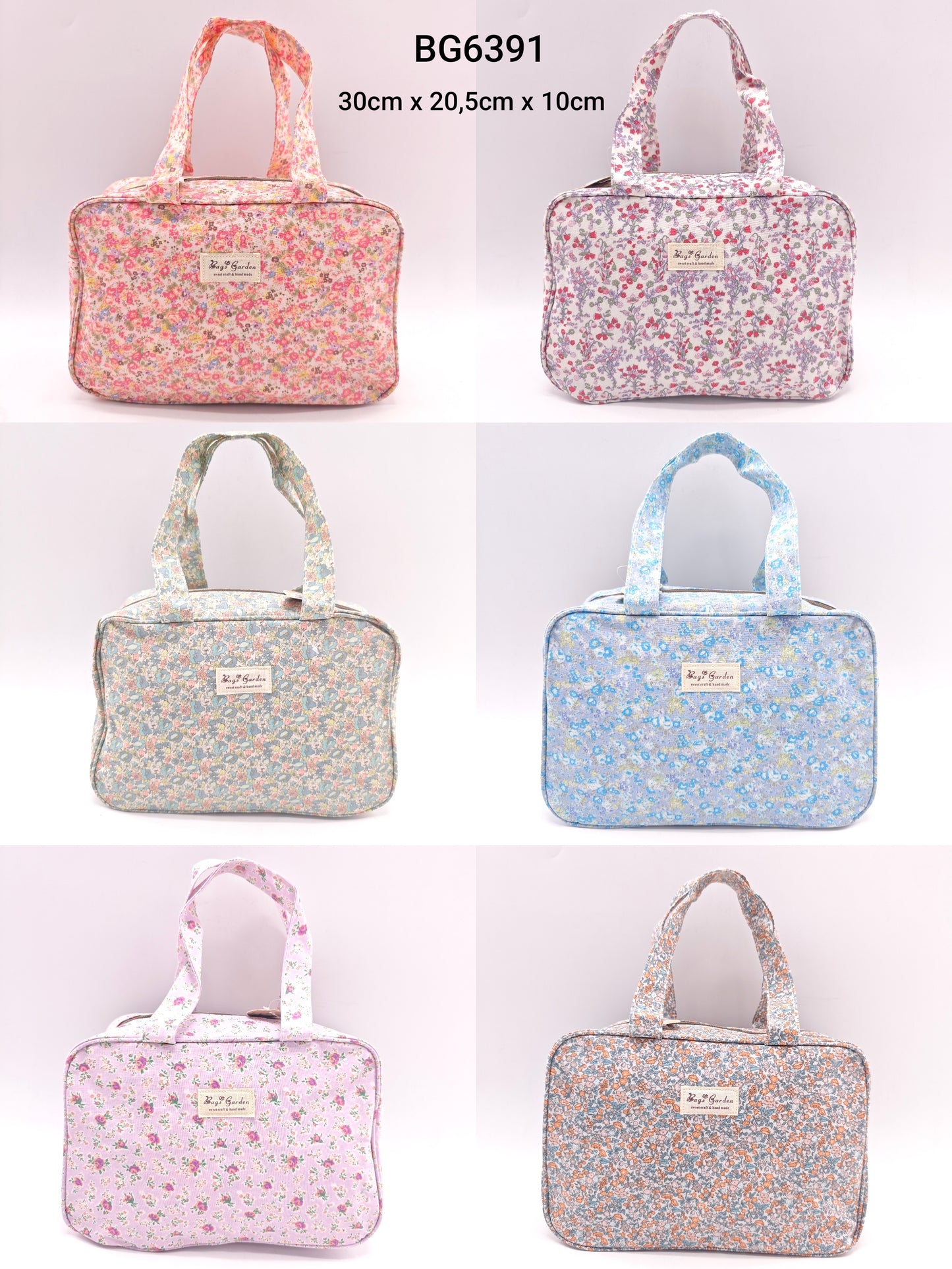 Bolso de mano impermeable con flores
