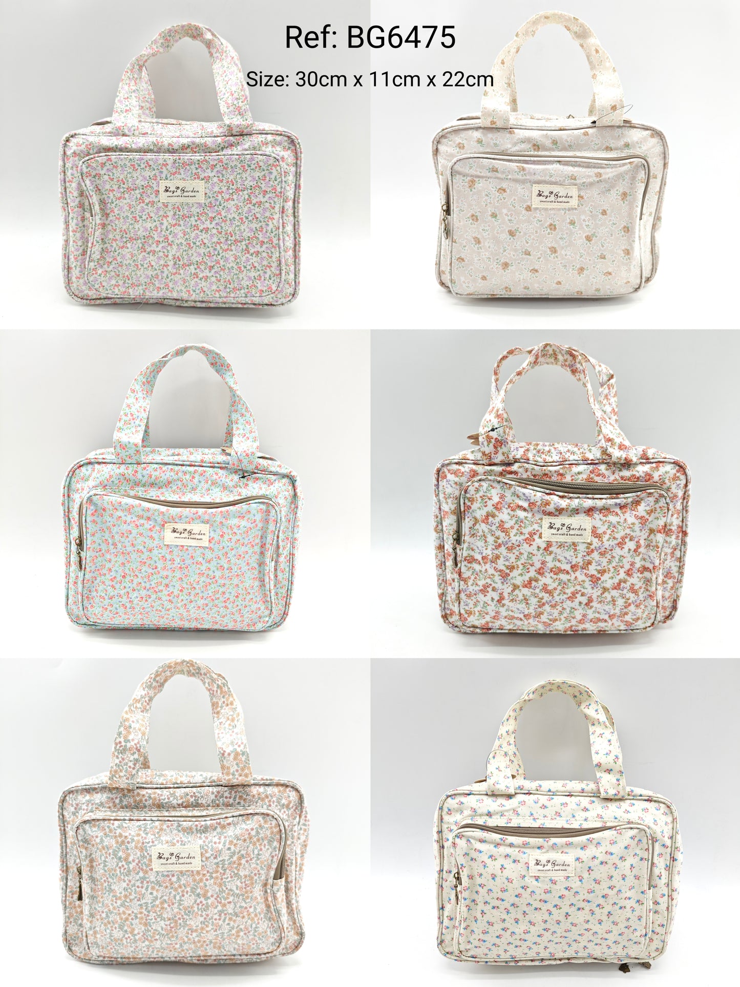 Large waterproof hanging flower toiletry bag