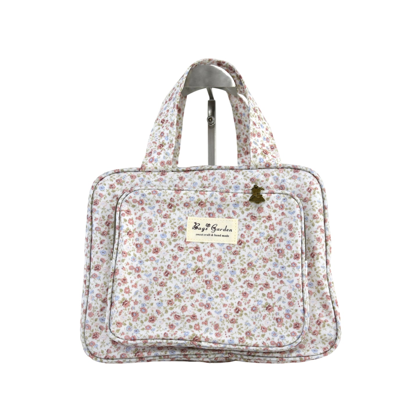 Neceser grande colgable impermeable de flores