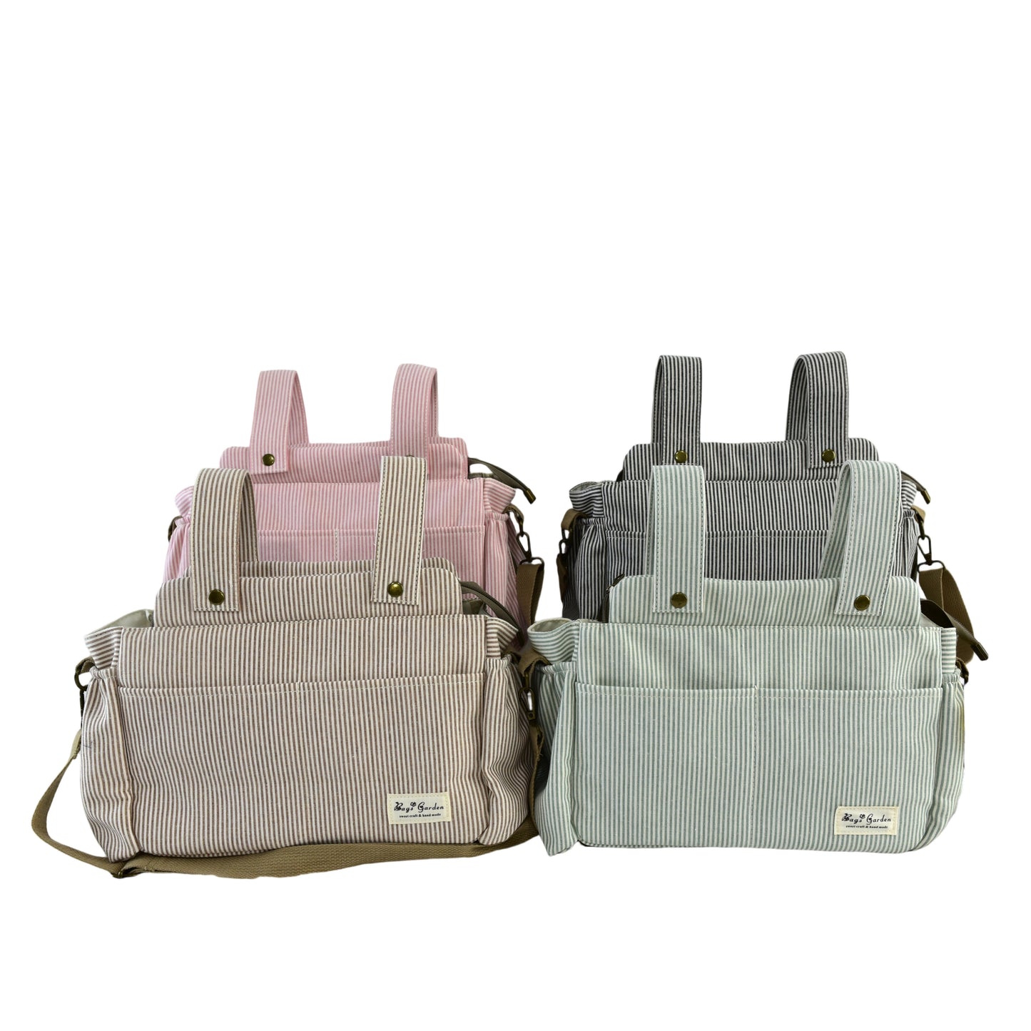 Organizador de cochecito de bebé – Algodón mini rayas