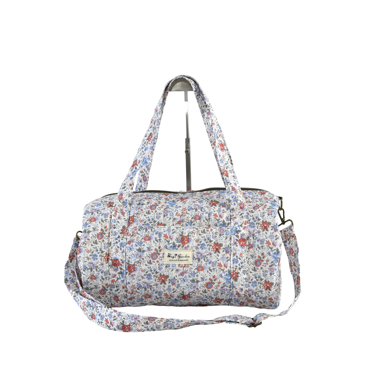Bolso barrel de algodón floral