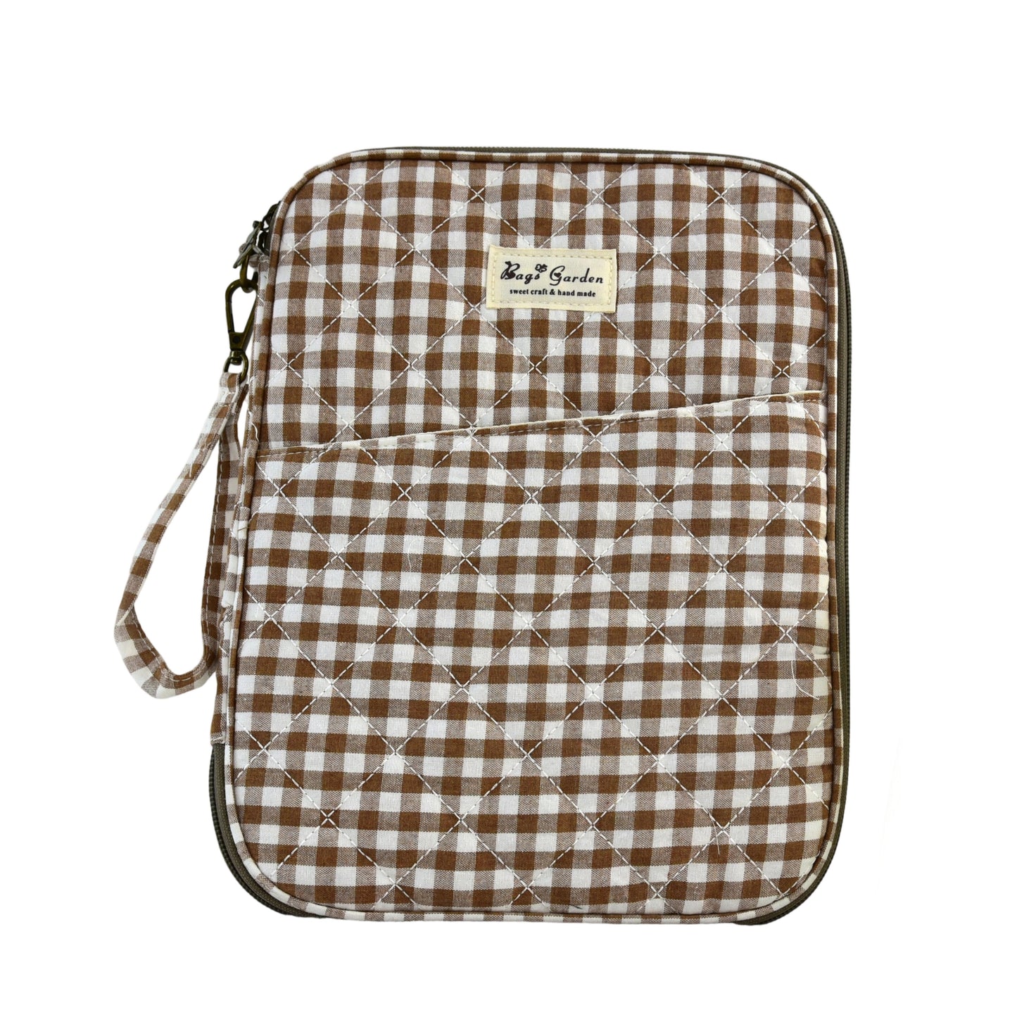 Funda Acolchada de Algodón con Vichy Grande – para iPad y Tablets hasta 11"