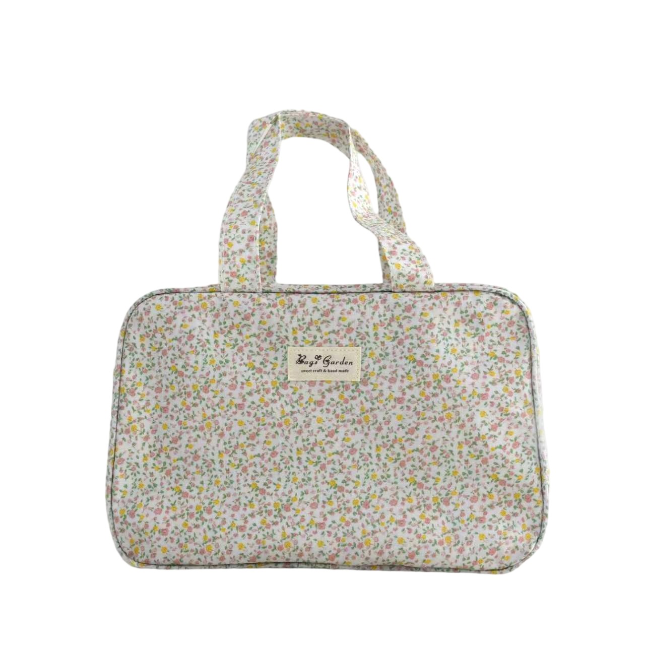 Bolso de mano impermeable con flores rectangular