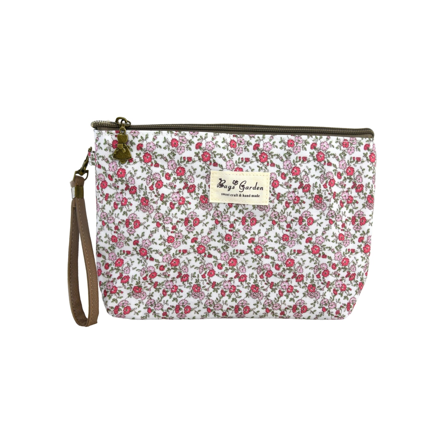 Neceser de impermeable floral con asa lateral desmontable
