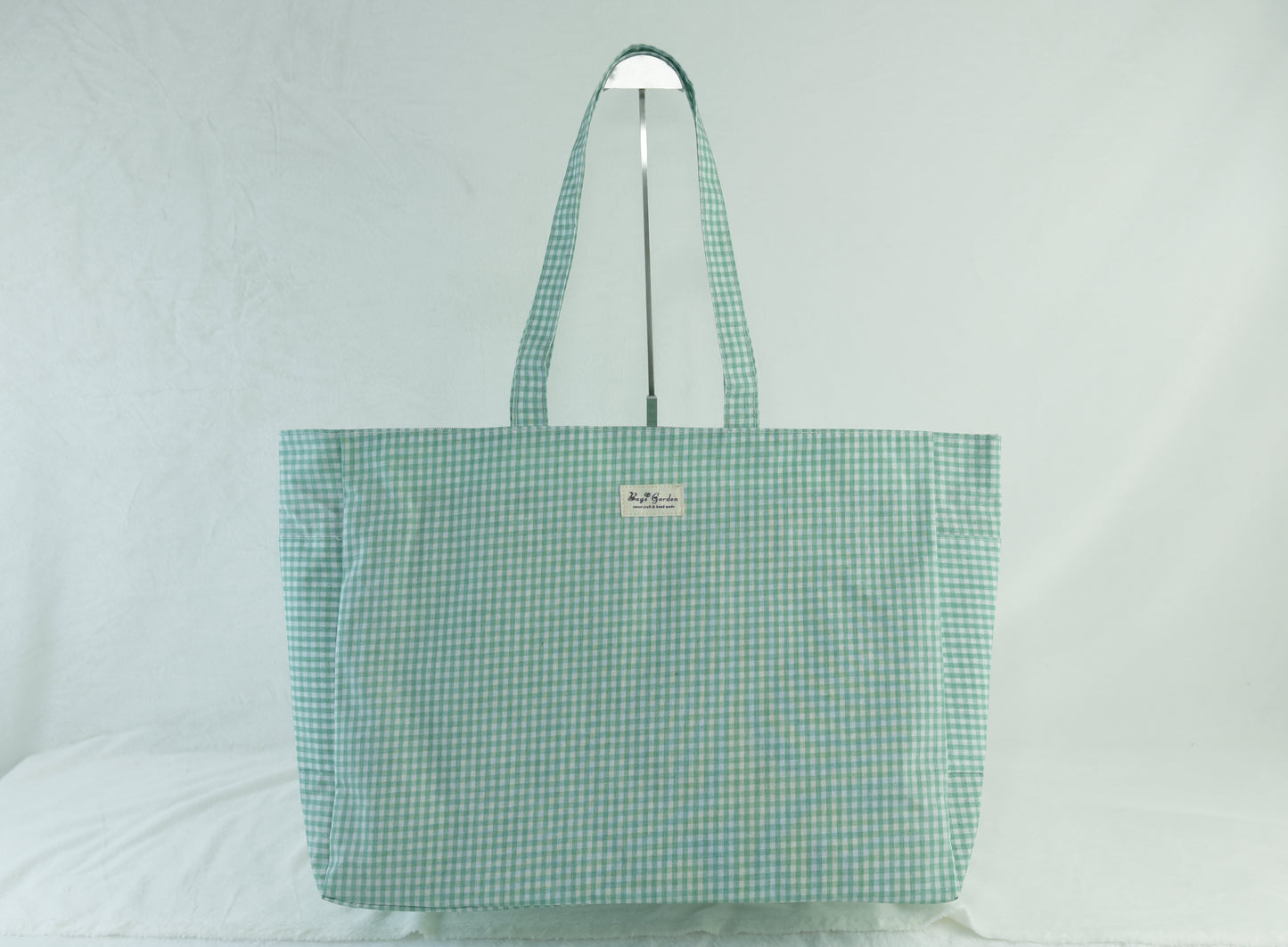 Waterproof gingham beach bag