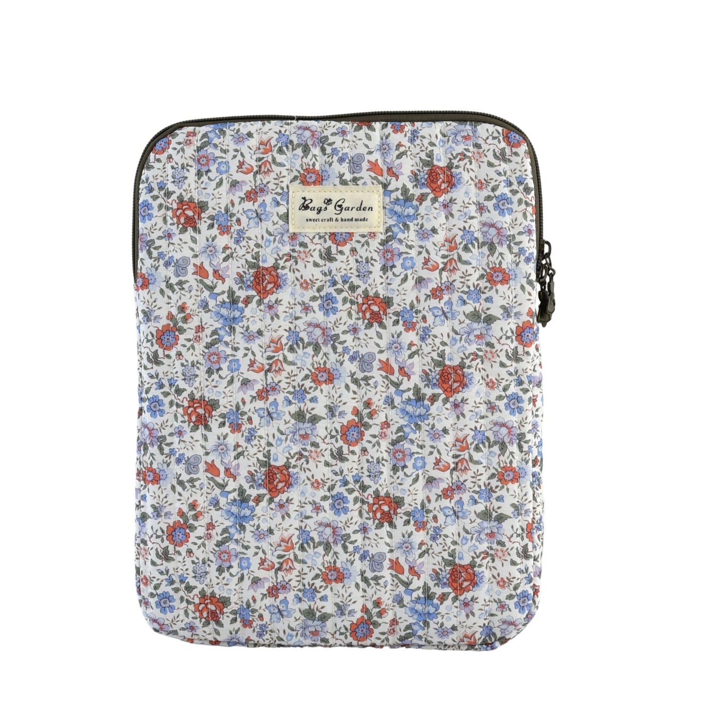 Funda acolchada de algodón con estampado floral – para iPad hasta 11"