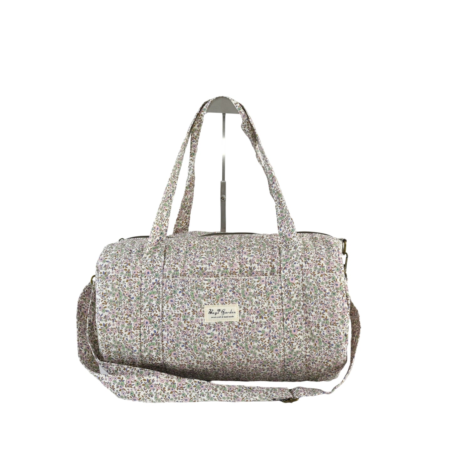 Bolso barrel de algodón floral