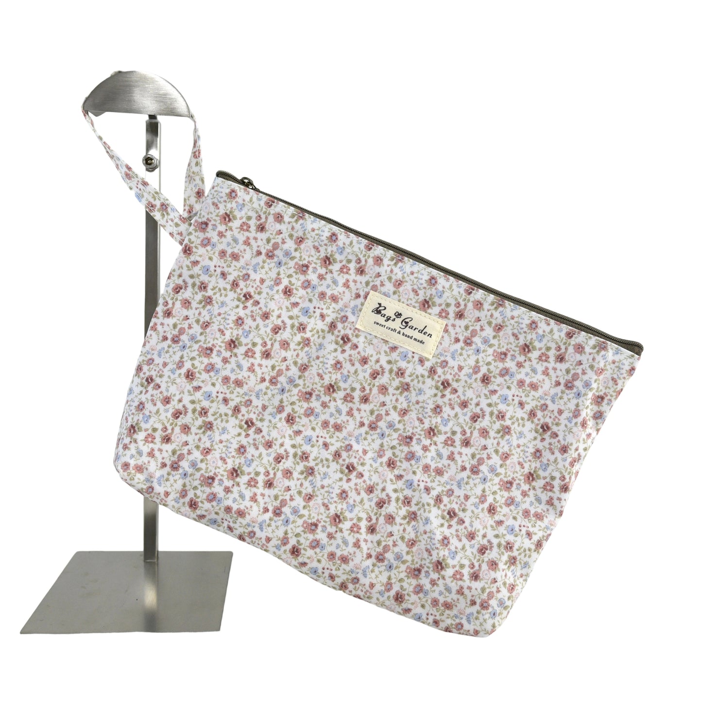 Neceser impermeable de flores grande con asa lateral fija