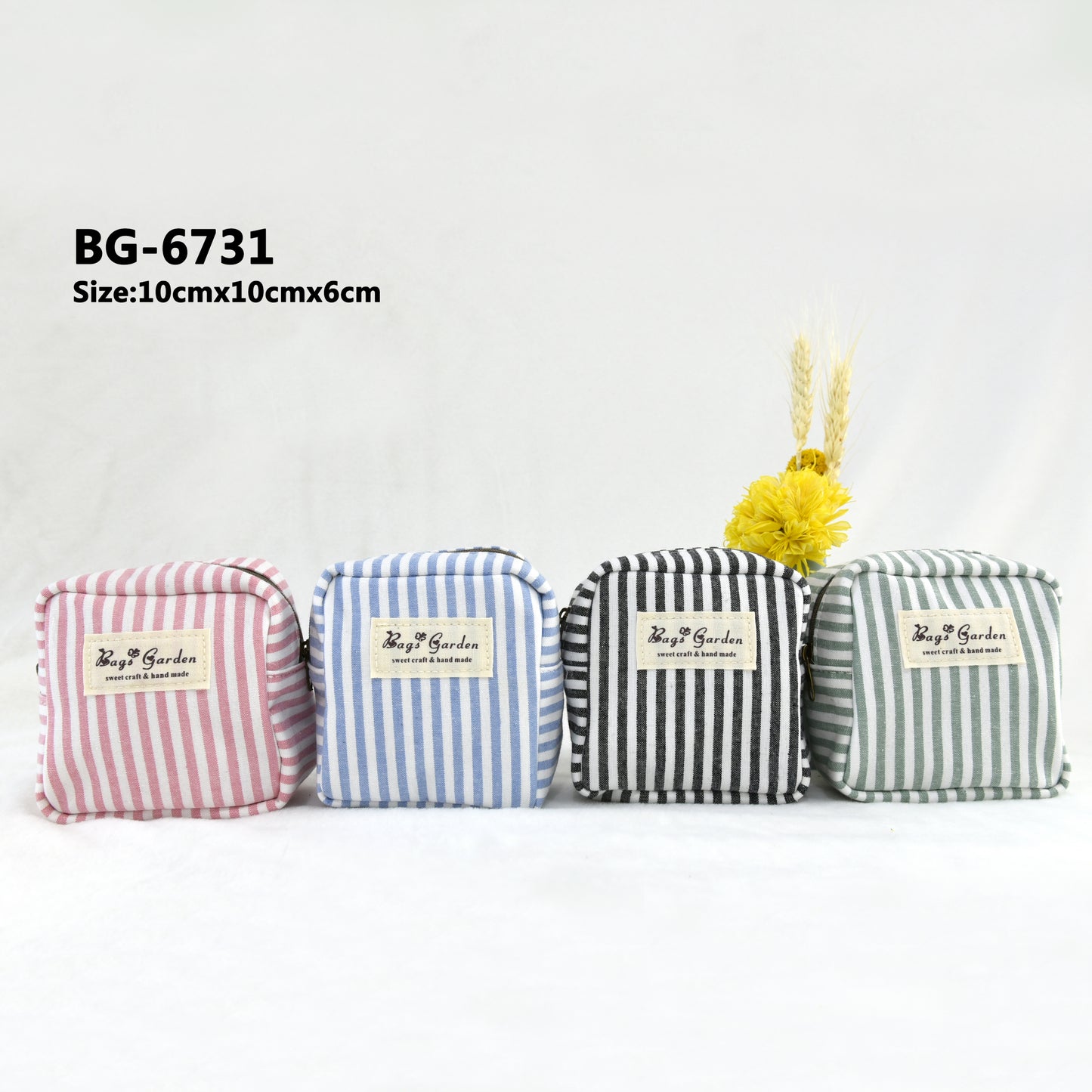 Monedero de algodón rayas