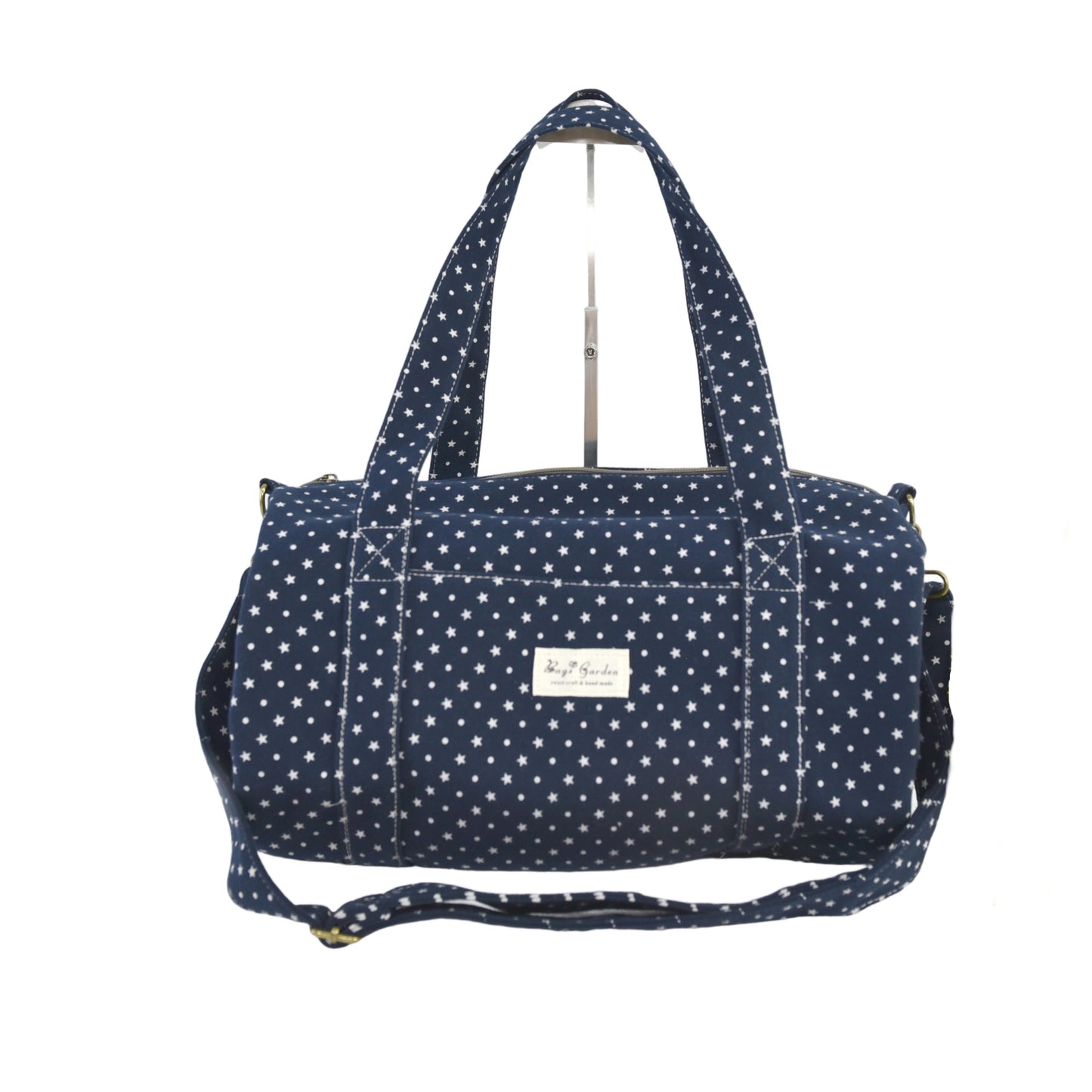 Bolso barrel de algodón con estrellas – Versátil y espacioso