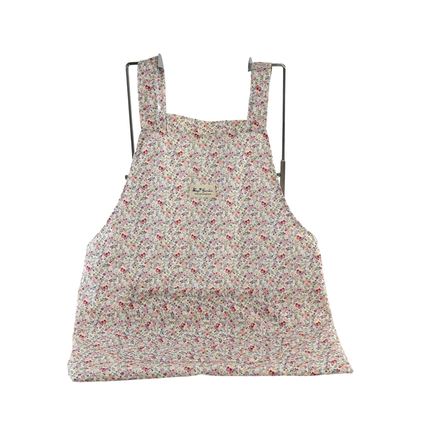 Delantal de algodón floral para cocina y manualidades