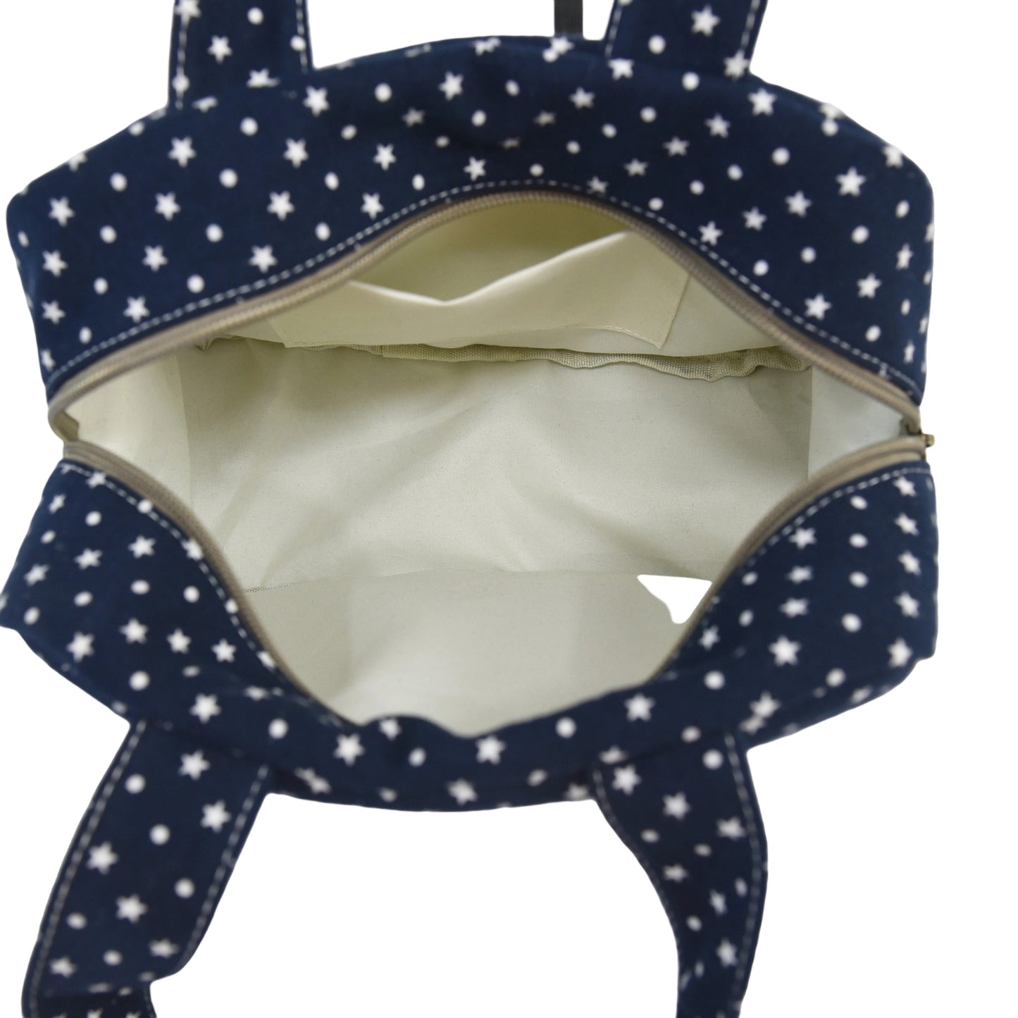 Bolso de mano de algodón con estrellas – Multiusos y con bolsillos