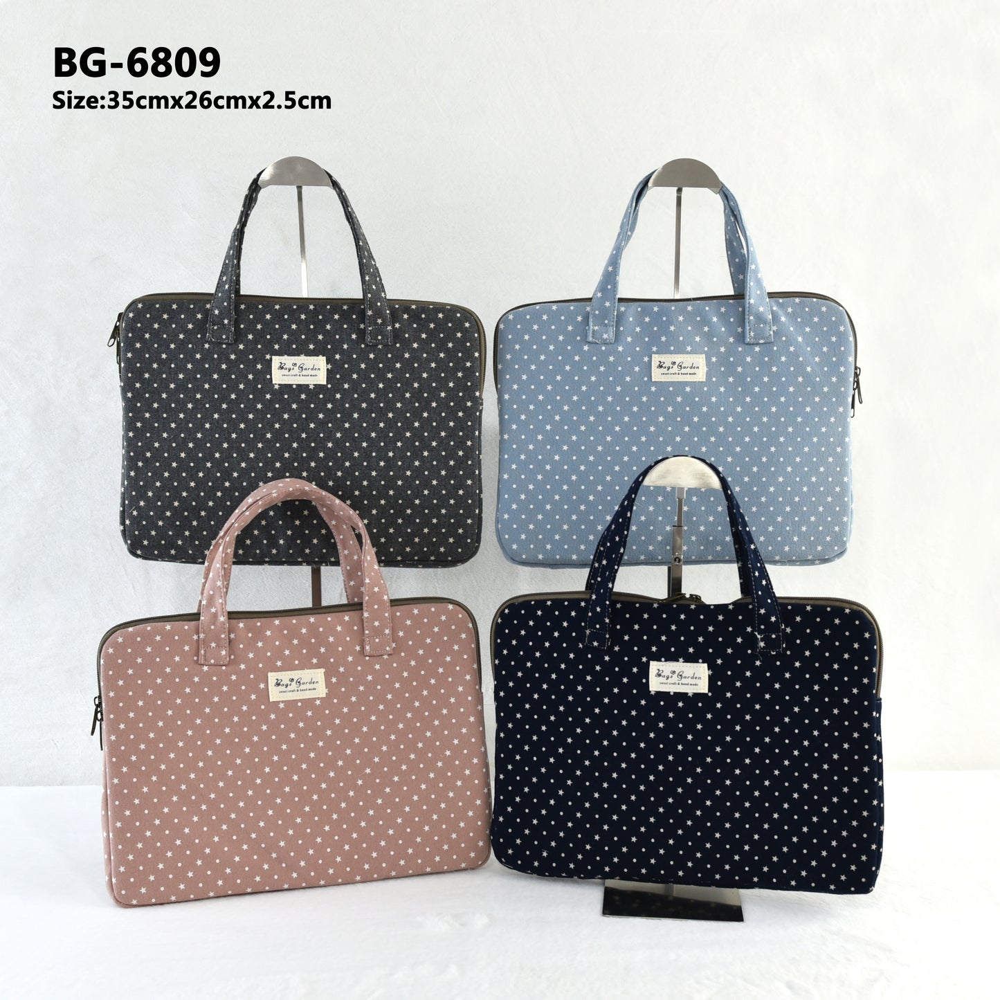 Funda protectora de algodón con estrellas – Compatible con portátil hasta 13"