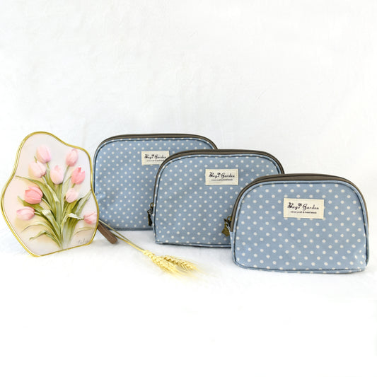 Set de 3 neceseres impermeables de lunares
