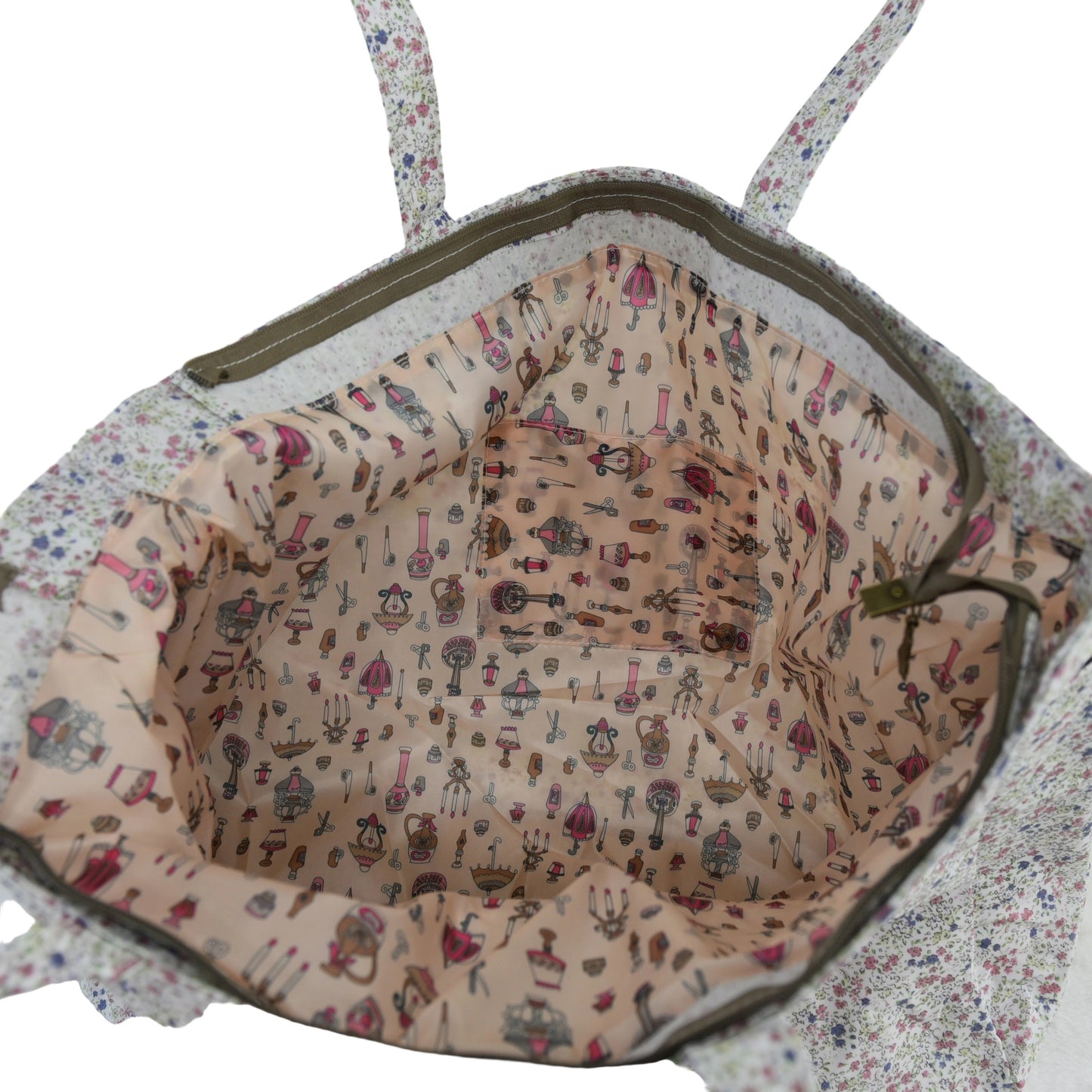 Bolso Grande Impermeable de Flores para Playa y Piscina