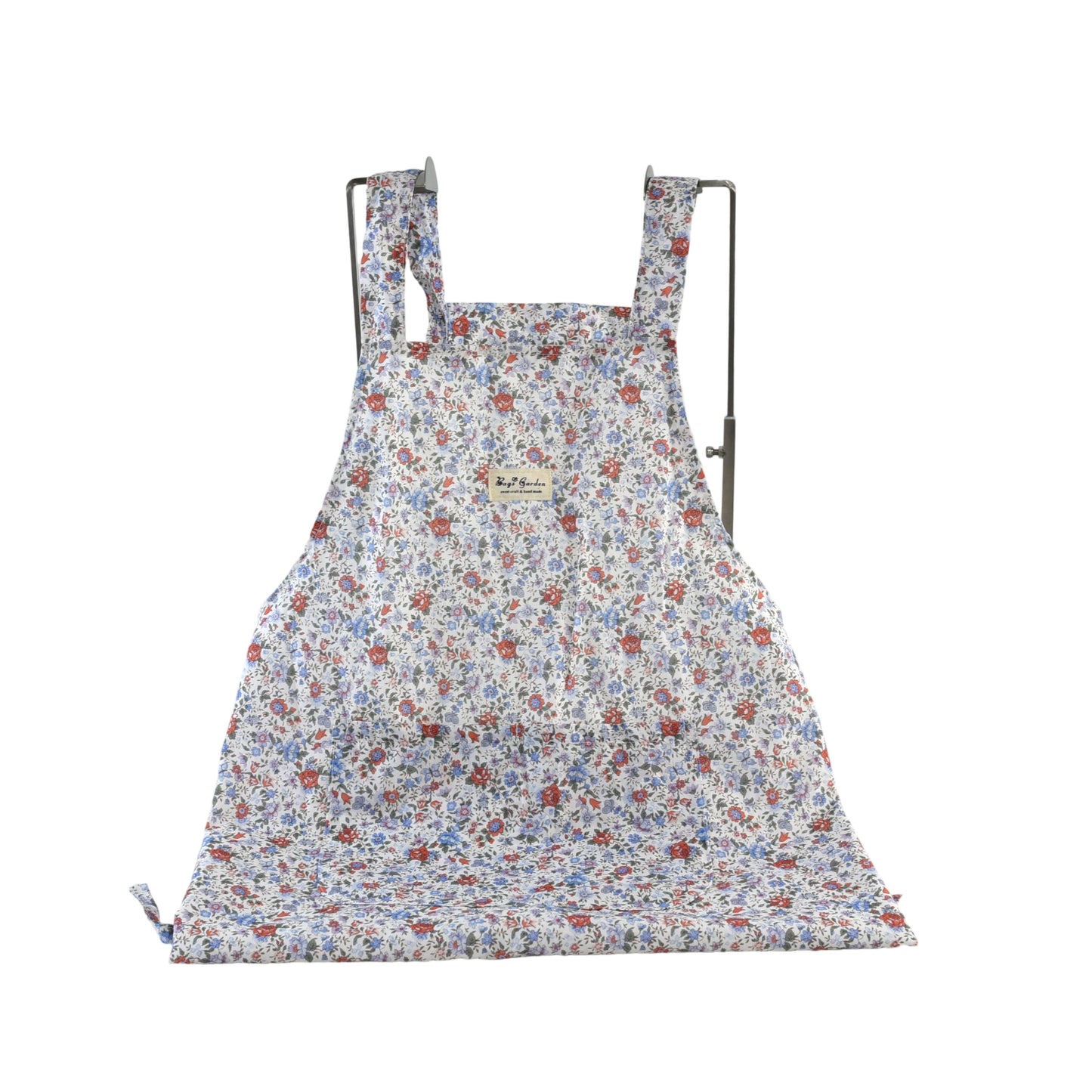 Delantal de algodón floral para cocina y manualidades
