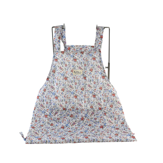 Delantal de algodón floral para cocina y manualidades