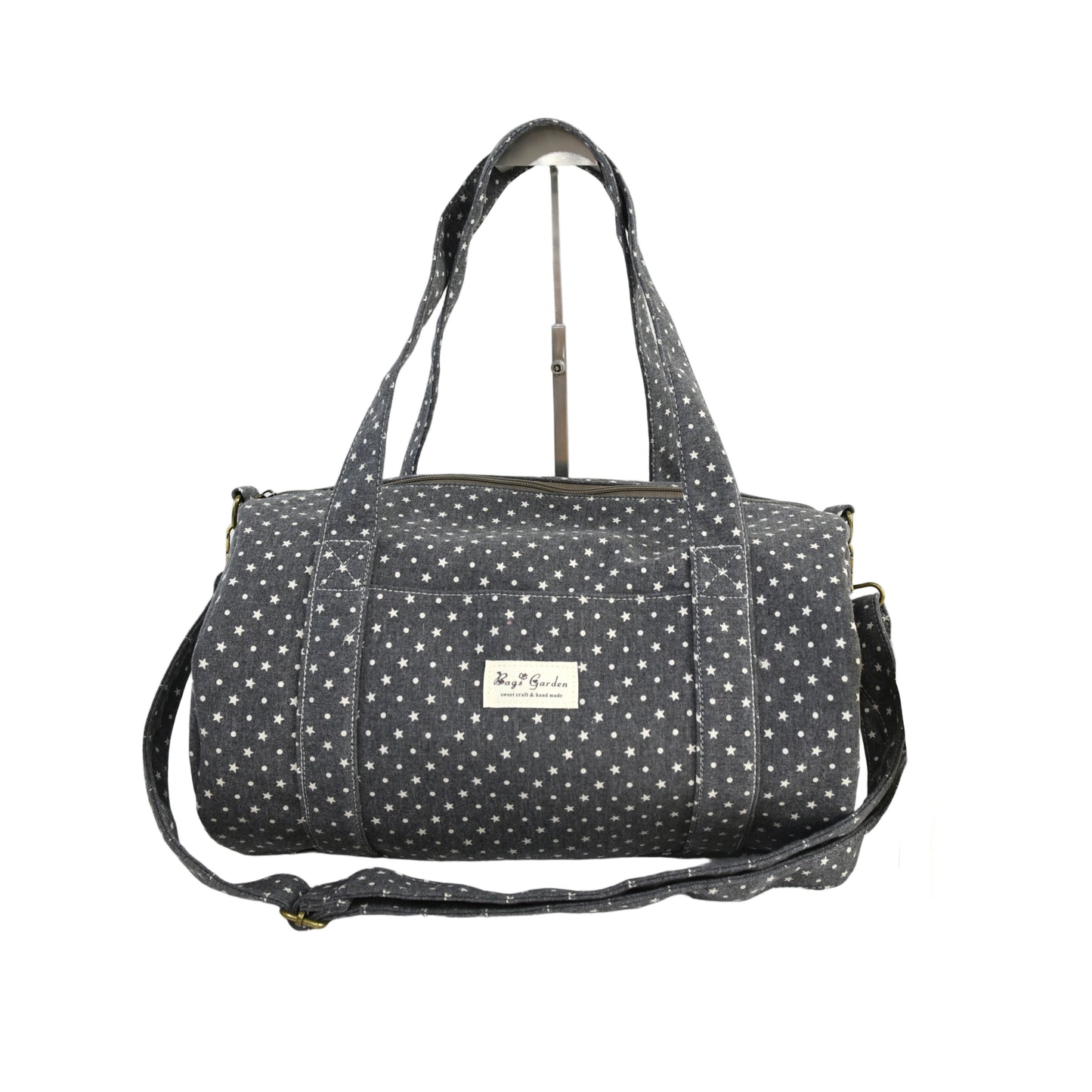 Bolso barrel de algodón con estrellas – Versátil y espacioso
