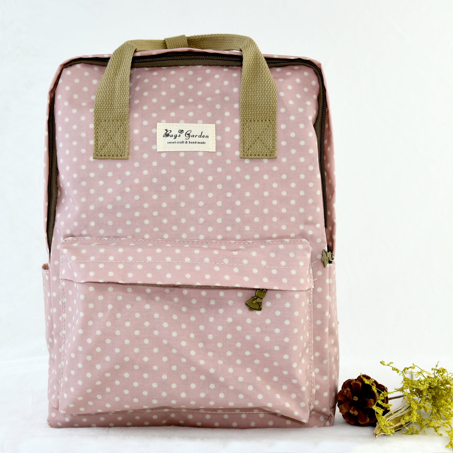 Mochila de impermeable de lunares