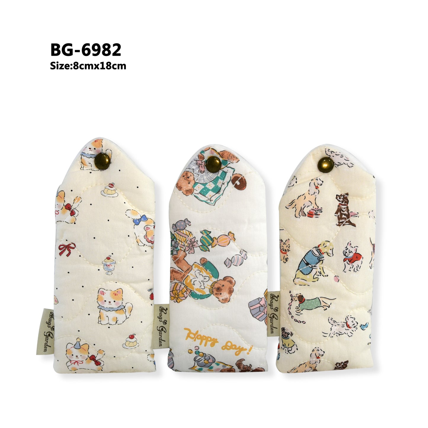 Funda de Gafas Acolchada de Algodón – Cartoon Friends