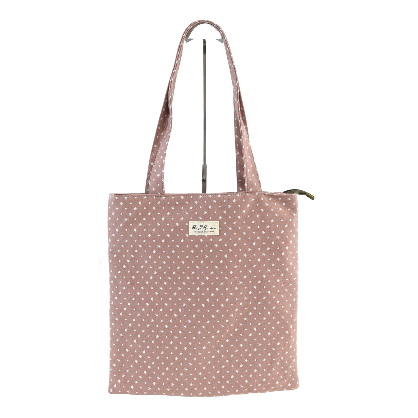 Bolso de hombro de algodón con diseño de estrellas.