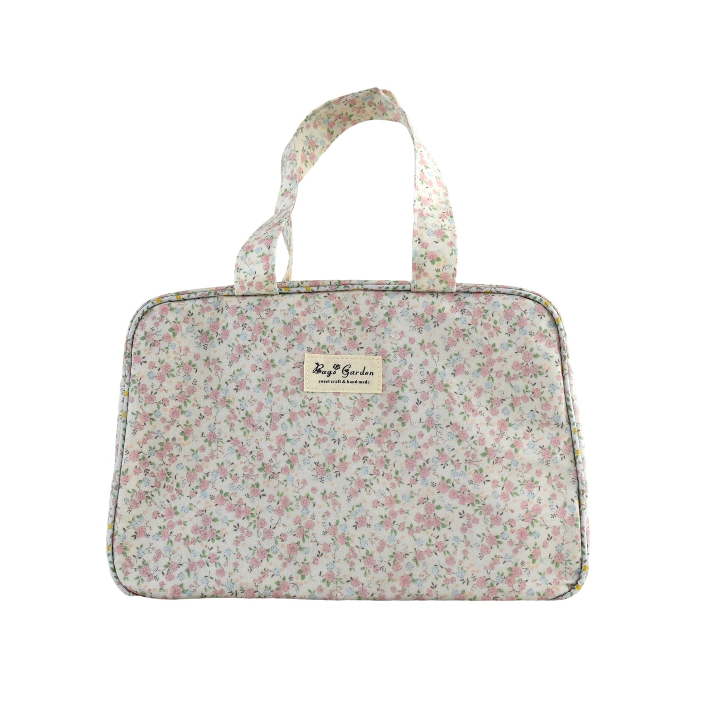 Bolso de mano impermeable con flores rectangular
