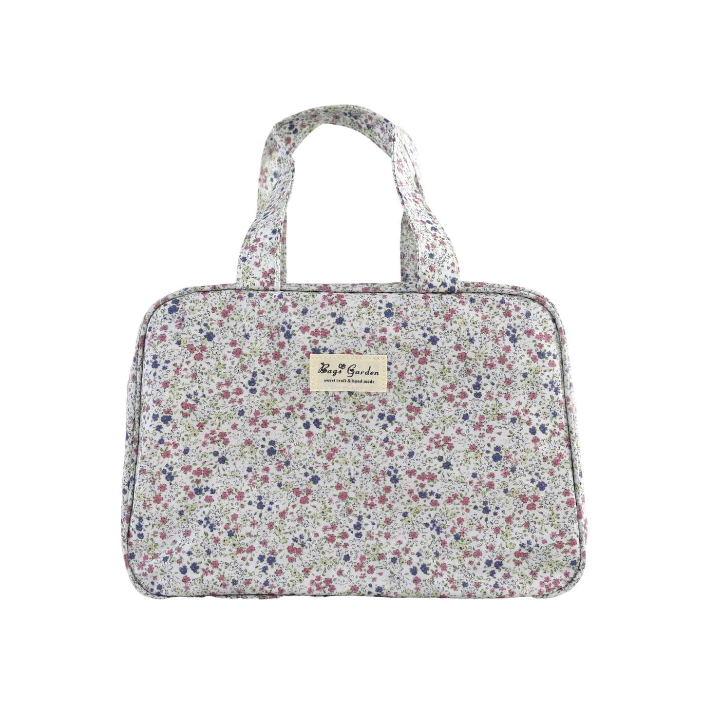 Bolso de mano impermeable con flores rectangular