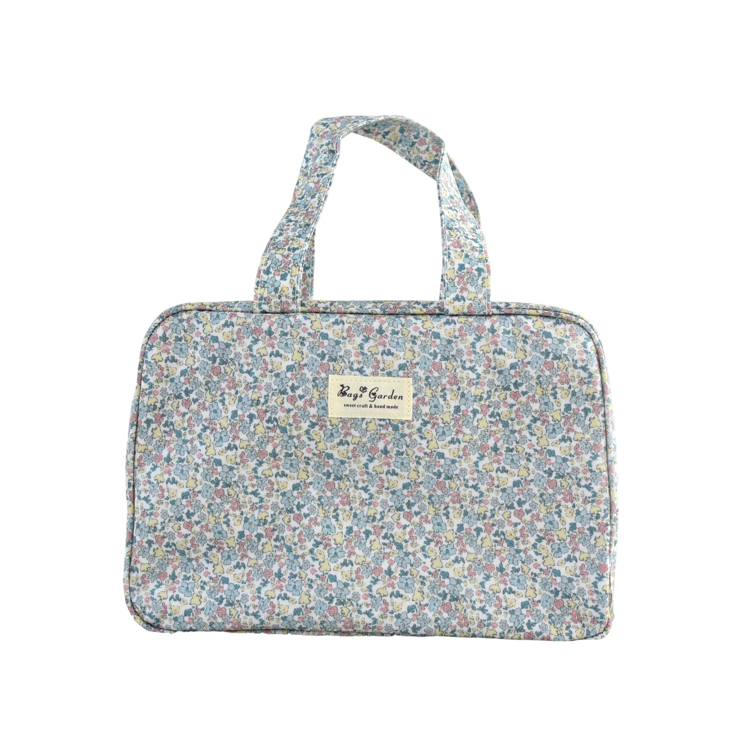 Bolso de mano impermeable con flores rectangular