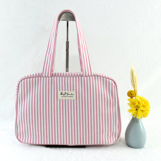 Bolso de mano de algodón rayas