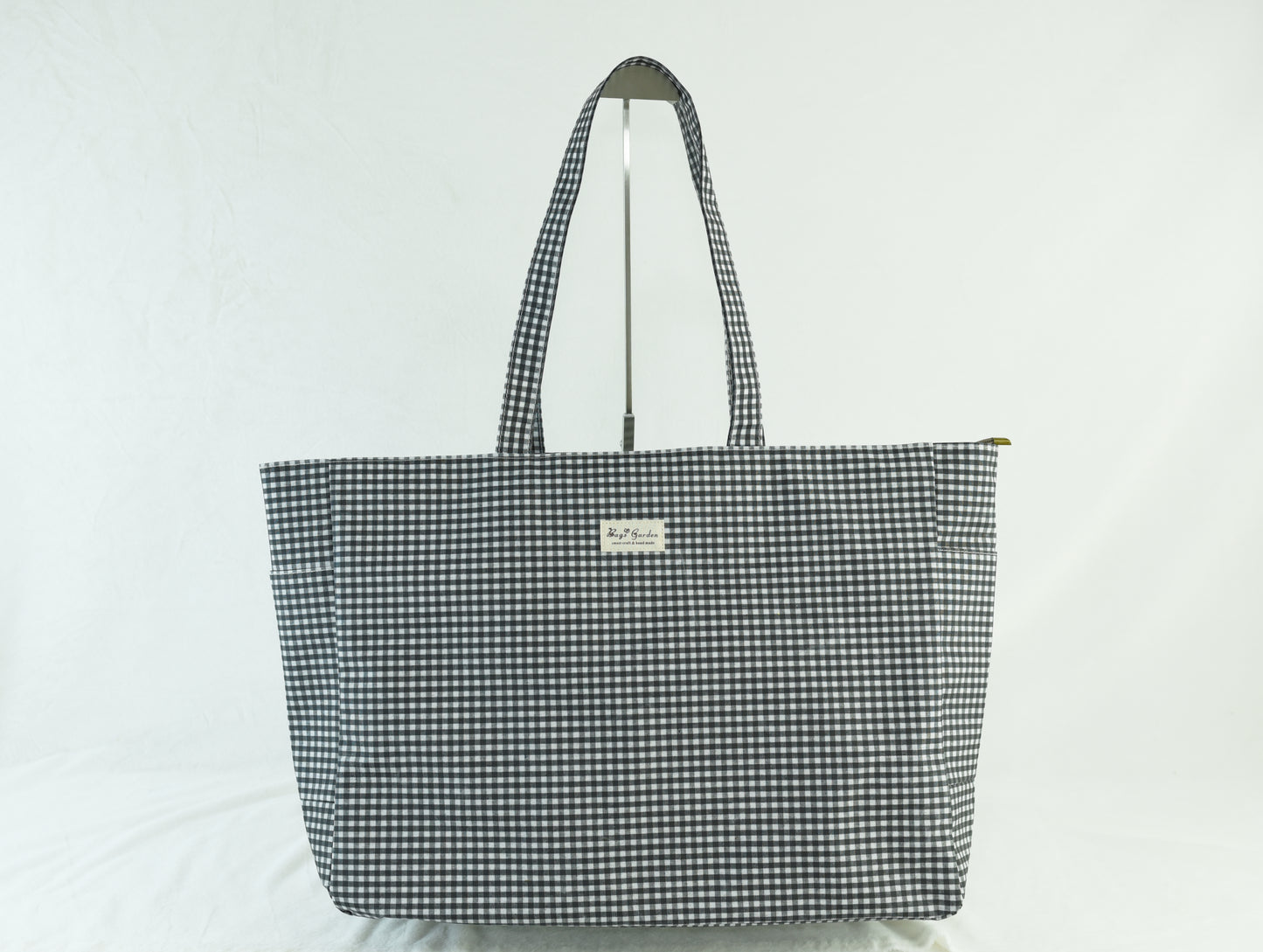 Waterproof gingham beach bag