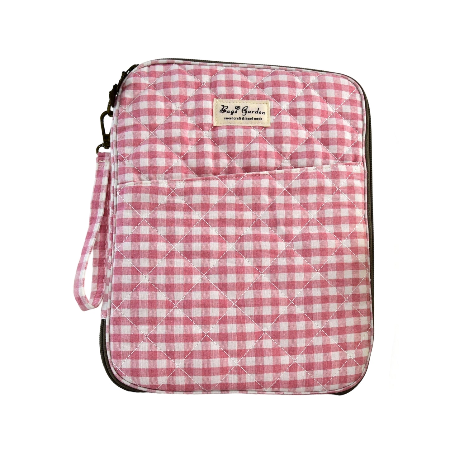 Funda Acolchada de Algodón con Vichy Grande – para iPad y Tablets hasta 11"