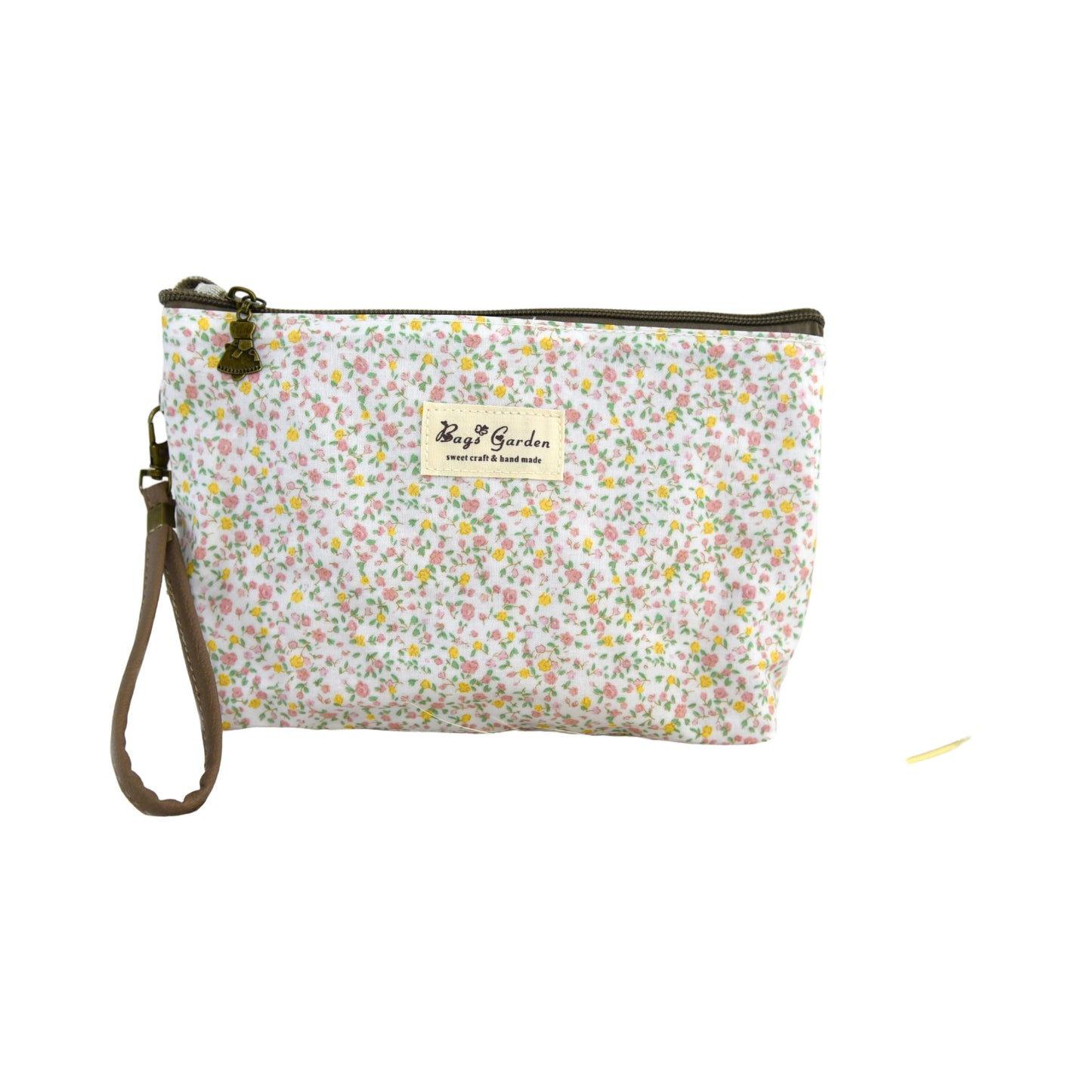 Neceser de impermeable floral con asa lateral desmontable