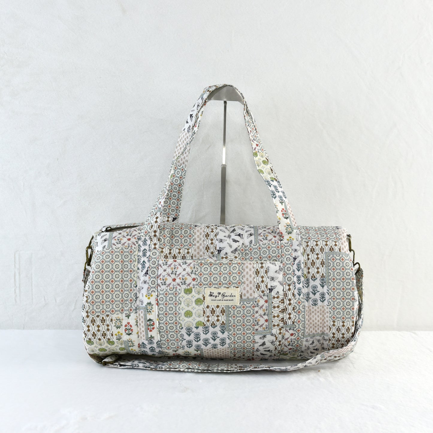 Bolso Barrel Patchwork Floral Algodón