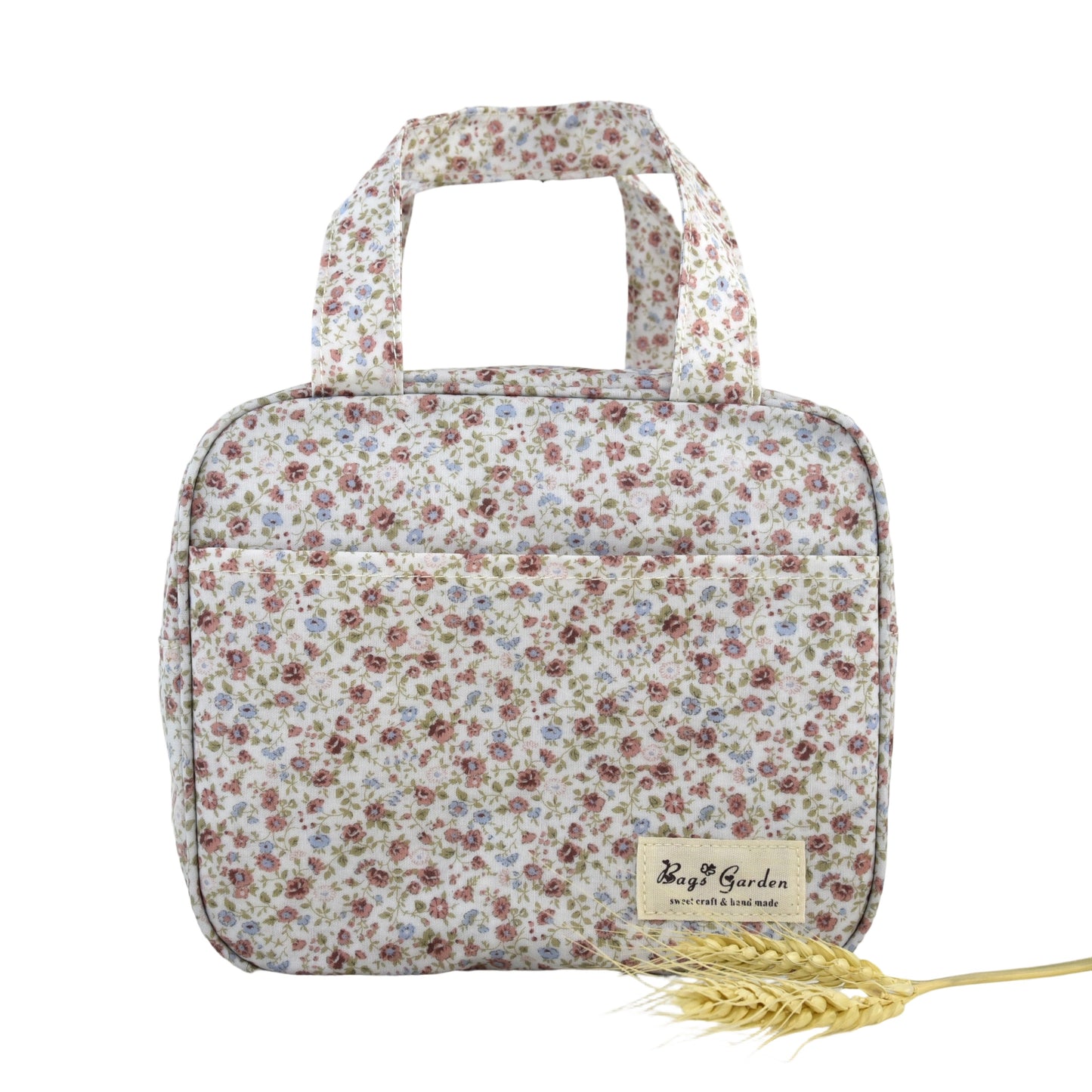 Bolso nevera cuadrado impermeable con estampado floral