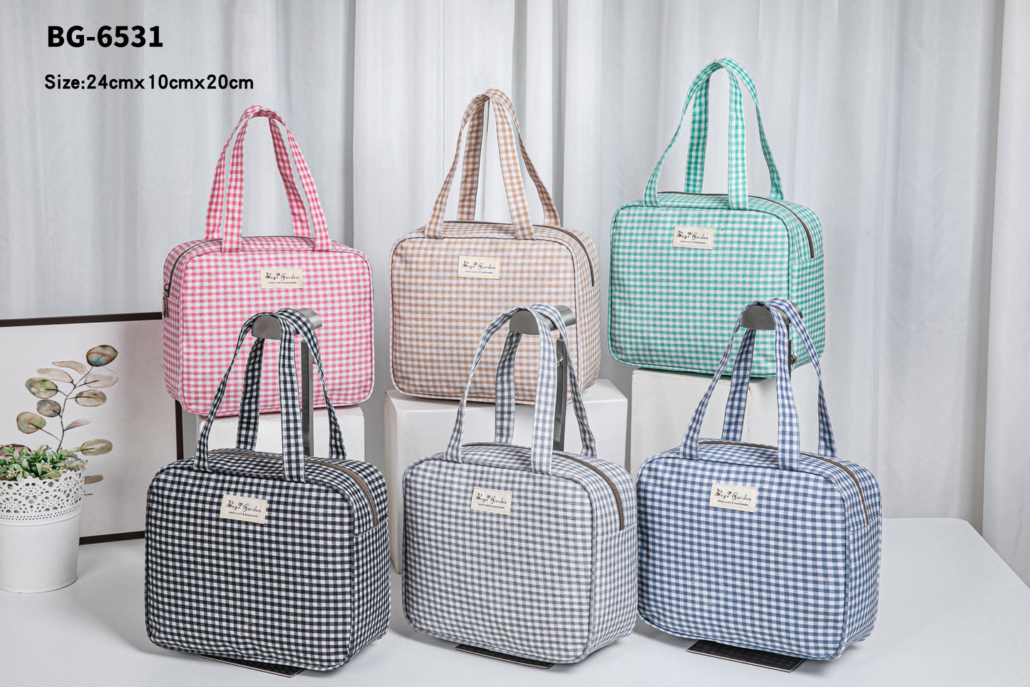 Small Waterproof Vichy Handbag