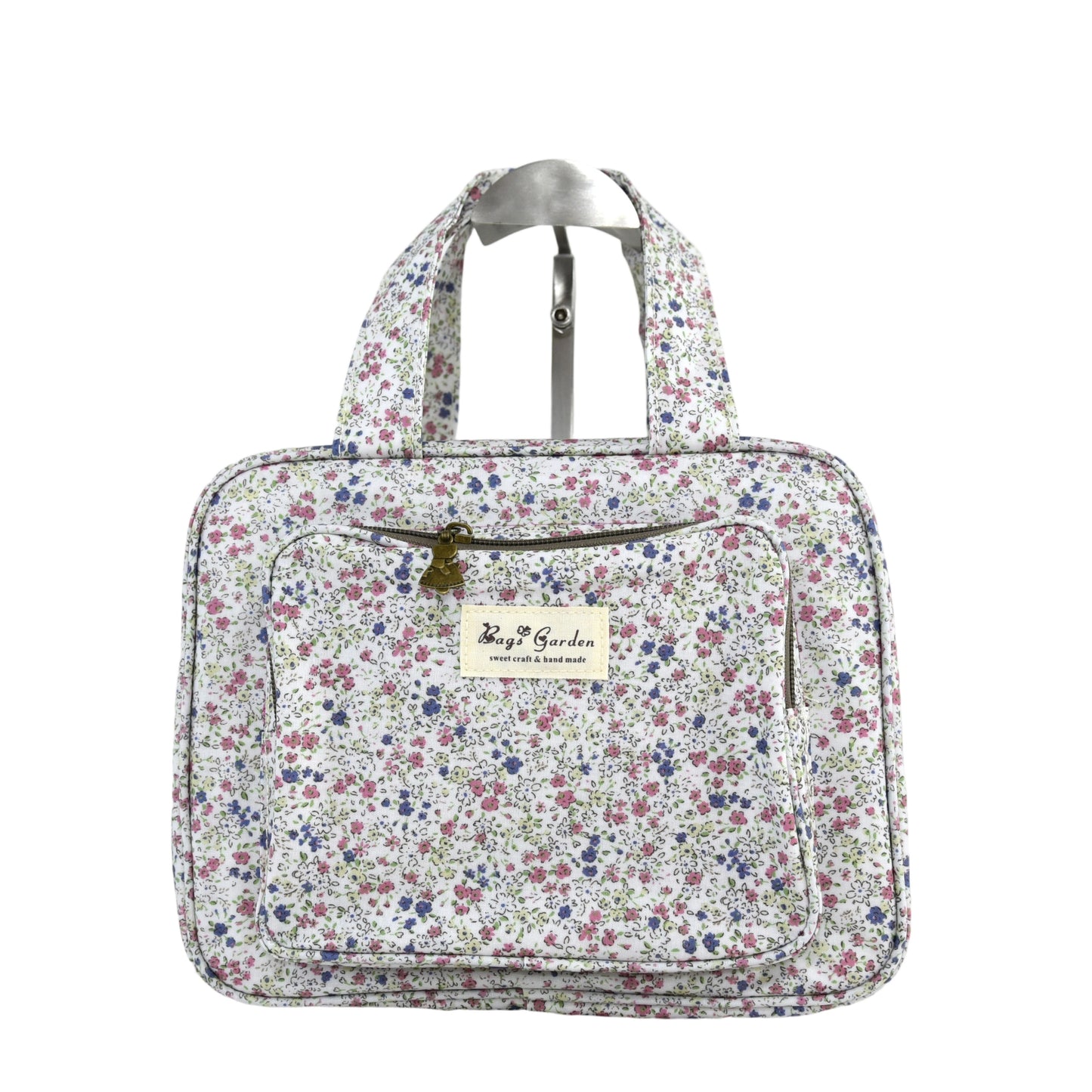 Neceser grande colgable impermeable de flores