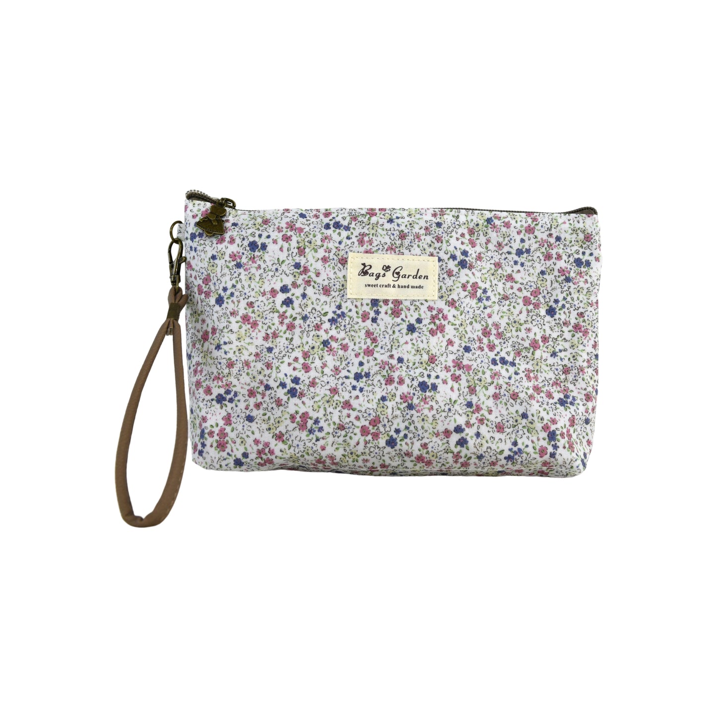 Neceser de impermeable floral con asa lateral desmontable