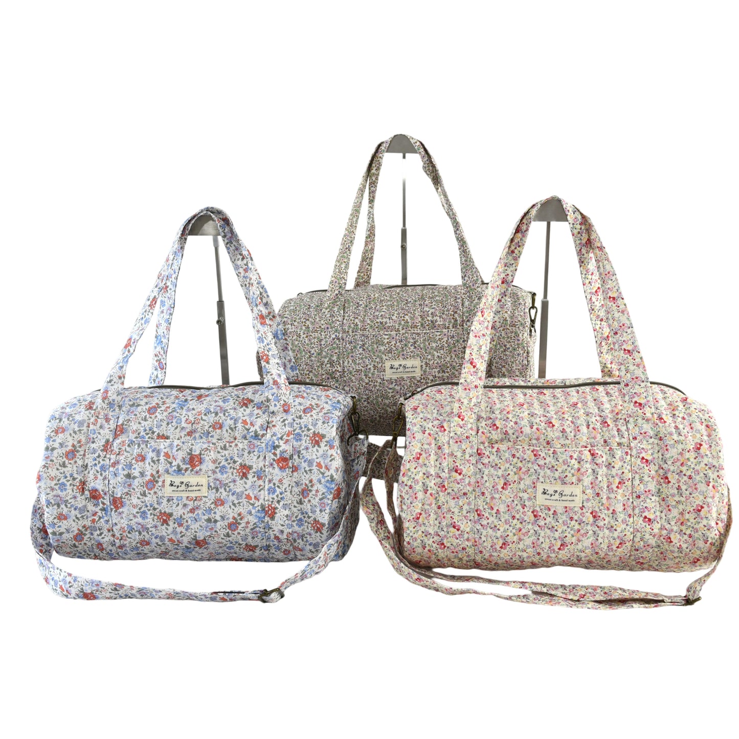 Bolso barrel de algodón floral